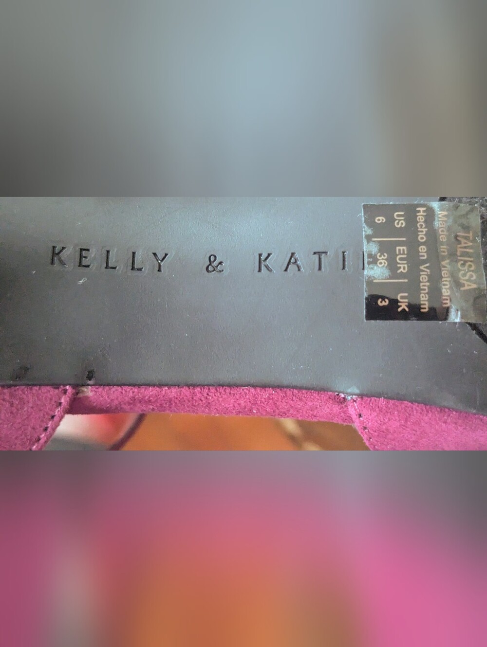 Kelly & Katie Talissa Women's Purple Suede Sandals Heels. Size 6. - Picture 12 of 14